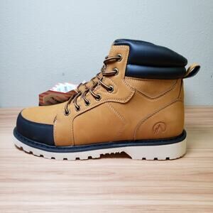 Nevados Work Men's Size 12 Cross Street Steel Toe Booties‎ Brown Safety Shoe NWT